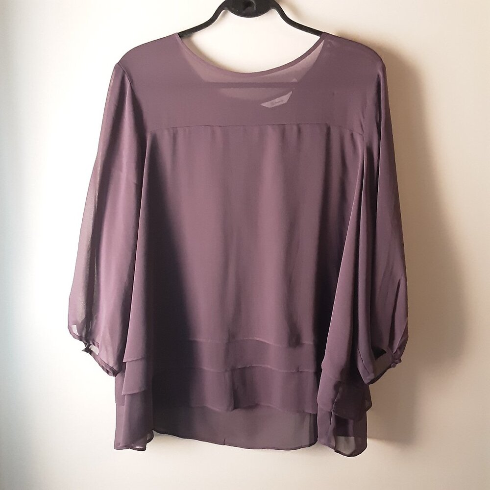 Reitmans New with Tags Aubergine Flowy Blouse Size 2X